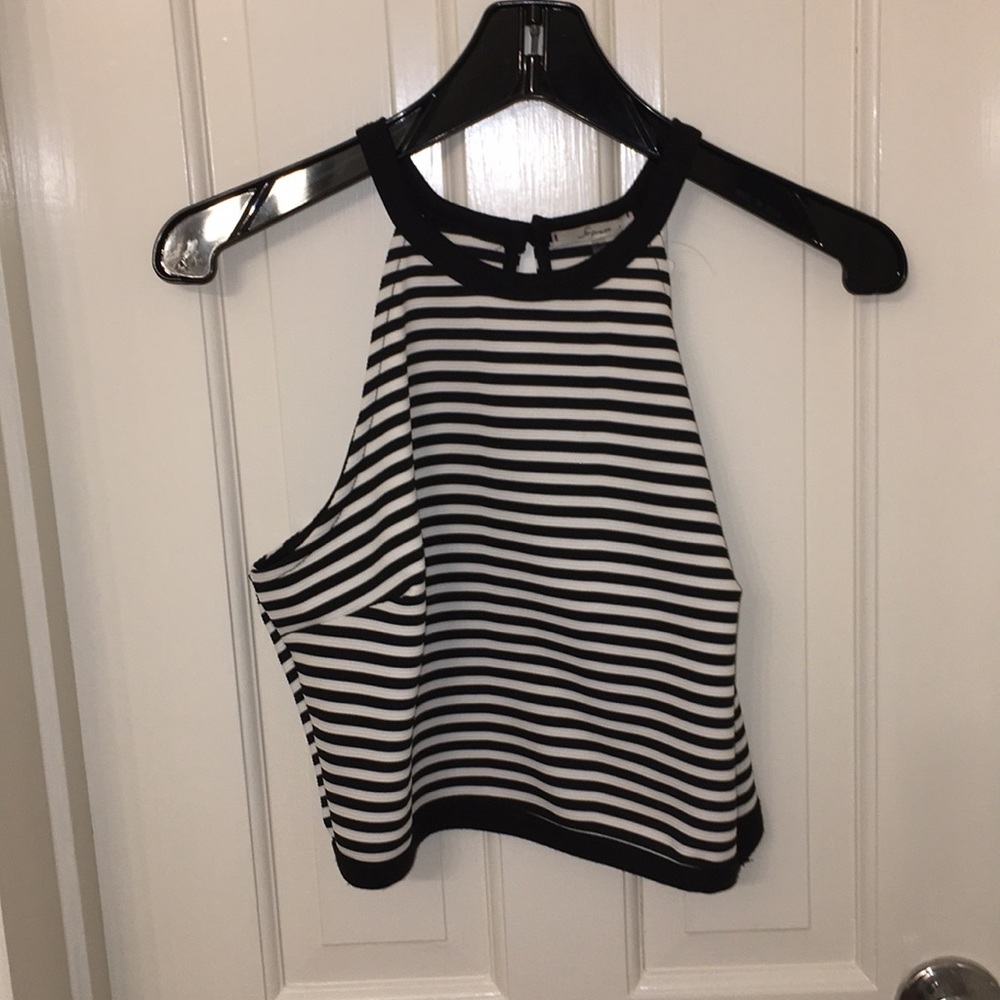 Black and White crop top